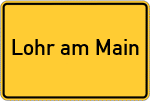 Place name sign Lohr am Main