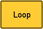 Place name sign Loop, Holstein