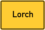 Place name sign Lorch, Rheingau