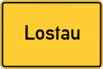 Place name sign Lostau