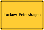 Place name sign Luckow-Petershagen