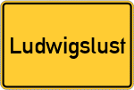 Place name sign Ludwigslust, Mecklenburg