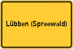Place name sign Lübben (Spreewald)