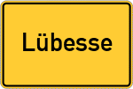 Place name sign Lübesse