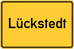 Place name sign Lückstedt