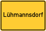 Place name sign Lühmannsdorf