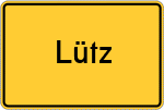 Place name sign Lütz