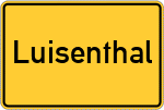 Place name sign Luisenthal, Thüringen