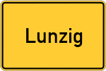 Place name sign Lunzig