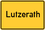 Place name sign Lutzerath