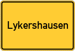Place name sign Lykershausen