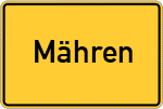 Place name sign Mähren