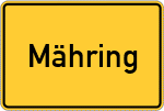 Place name sign Mähring, Oberpfalz