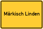 Place name sign Märkisch Linden