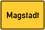 Place name sign Magstadt