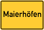 Place name sign Maierhöfen, Allgäu