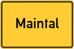 Place name sign Maintal