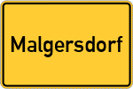 Place name sign Malgersdorf