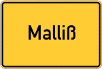 Place name sign Malliß