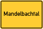 Place name sign Mandelbachtal