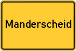 Place name sign Manderscheid, Eifel