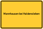 Place name sign Mannhausen bei Haldensleben