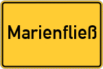 Place name sign Marienfließ