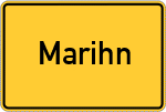 Place name sign Marihn