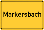 Place name sign Markersbach