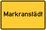 Place name sign Markranstädt