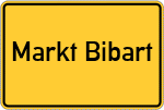Place name sign Markt Bibart