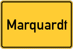 Place name sign Marquardt