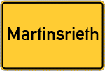 Place name sign Martinsrieth
