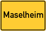 Place name sign Maselheim