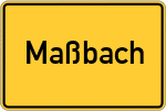 Place name sign Maßbach