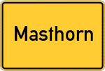 Place name sign Masthorn