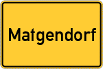 Place name sign Matgendorf