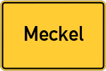 Place name sign Meckel