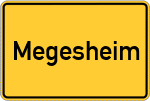 Place name sign Megesheim