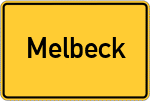 Place name sign Melbeck
