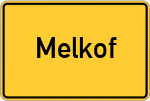 Place name sign Melkof
