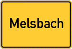 Place name sign Melsbach