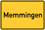 Place name sign Memmingen