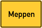Place name sign Meppen