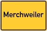 Place name sign Merchweiler