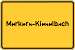 Place name sign Merkers-Kieselbach