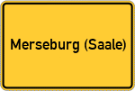 Place name sign Merseburg (Saale)