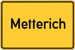 Place name sign Metterich