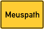 Place name sign Meuspath