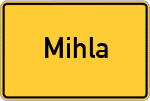 Place name sign Mihla